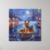 Biewer Terrier Kerstvakantie Canvas Afdruk (Voorkant)
