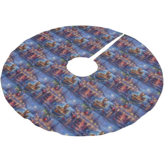 Biewer Terrier Kerstvakantie Kerstboom Rok (Gekanteld)