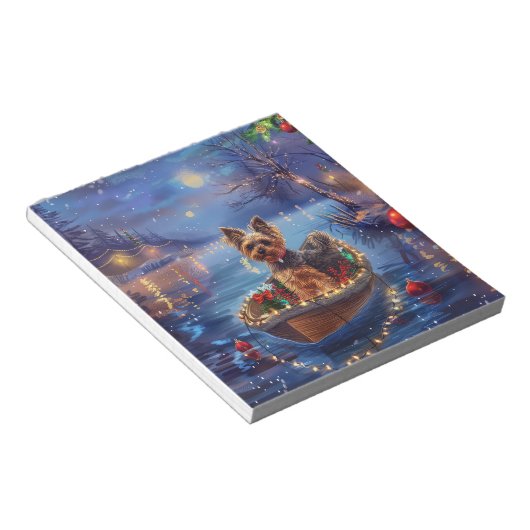 Biewer Terrier Kerstvakantie Notitieblok (Schuin)