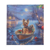 Biewer Terrier Kerstvakantie Notitieblok (Voorkant)