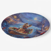 Biewer Terrier Kerstvakantie Papieren Bordje (Gekanteld)