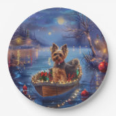 Biewer Terrier Kerstvakantie Papieren Bordje (Voorkant)