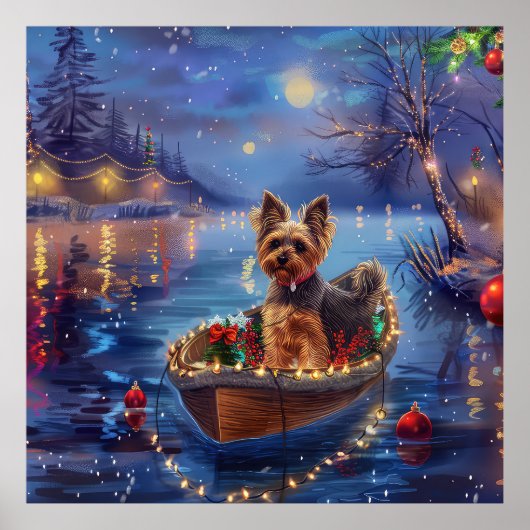 Biewer Terrier Kerstvakantie Poster (Voorkant)