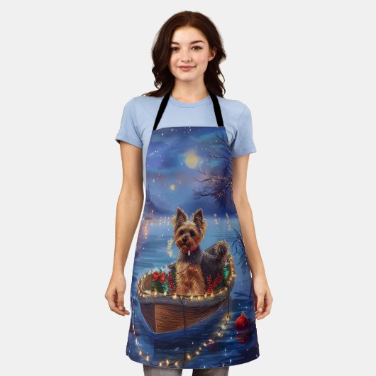 Biewer Terrier Kerstvakantie Schort (Gedragen)