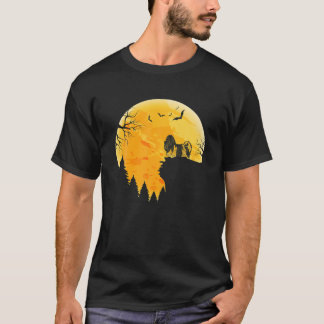 Biewer Terrier Lovers Halloween Moon T-shirt