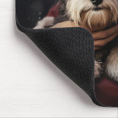 Biewer Terrier met Kerstman Festieve Kerstmis Muismat (Hoek)