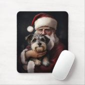 Biewer Terrier met Kerstman Festieve Kerstmis Muismat (Met muis)