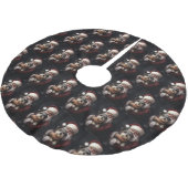 Biewer Terrier met Sinterklaas Festive Kerstmis Kerstboom Rok (Gekanteld)