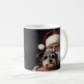 Biewer Terrier met Sinterklaas Festive Kerstmis Koffiemok (Voorkant rechts)