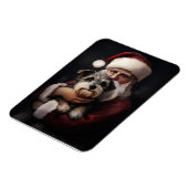 Biewer Terrier met Sinterklaas Festive Kerstmis Magneet (Linkerzijde)