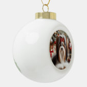 Biewer Terrier-Ornament Keramische Bal Ornament (Links)