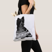 Biewer Terriër portret, grappig gezegde Classic T- Tote Bag (Dichtbij)