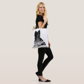 Biewer Terriër portret, grappig gezegde Classic T- Tote Bag (Op model)