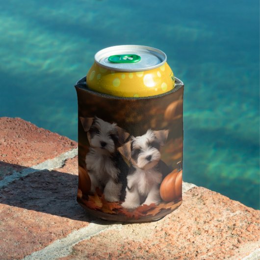 Biewer Terrier Pup Autumn Delight Pumpkin Blikjeskoeler (Insitu Zwembad)