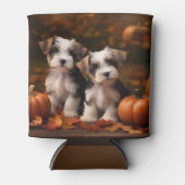 Biewer Terrier Pup Autumn Delight Pumpkin Blikjeskoeler (Voorkant)