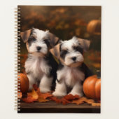 Biewer Terrier Pup Autumn Delight Pumpkin Planner (Voorkant)