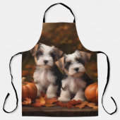Biewer Terrier Pup Autumn Delight Pumpkin Schort (Voorkant)