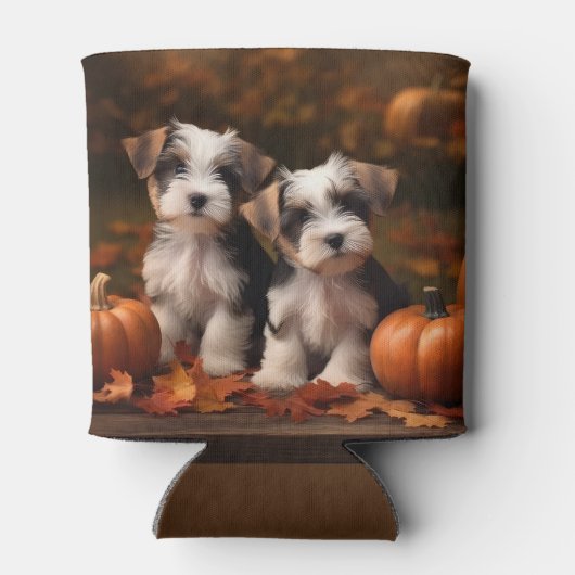 Biewer Terrier Puppy Herfst Delight Pompoen Blikjeskoeler (Achterkant)