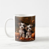Biewer Terrier Puppy Herfst Delight Pompoen Koffiemok (Links)