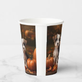 Biewer Terrier Puppy Herfst Delight Pompoen Papieren Bekers (Rechts)