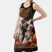 Biewer Terrier Puppy Herfst Delight Pompoen Schort (Insitu)