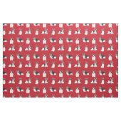 Biewer Terrier Red Kerstmis Stof (Fat Quarter)
