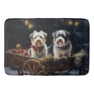Biewer Terrier Sneeuw Slede Kerst Decor Badmat