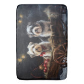Biewer Terrier Sneeuw Slede Kerst Decor Badmat (Voorkant Verticaal)