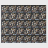 Biewer Terrier Sneeuw Slede Kerst Decoratie Cadeaupapier (Vlak)