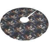 Biewer Terrier Snowy Sleigh Kerst Decor Kerstboom Rok (Gekanteld)