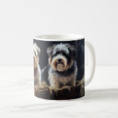 Biewer Terrier Snowy Sleigh Kerst Decor Koffiemok (Voorkant rechts)