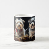 Biewer Terrier Snowy Sleigh Kerst Decor Koffiemok (Center)