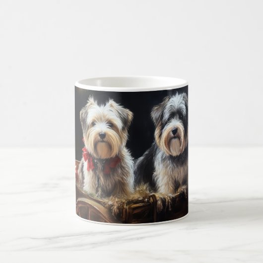 Biewer Terrier Snowy Sleigh Kerst Decor Koffiemok (Center)