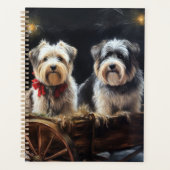 Biewer Terrier Snowy Sleigh Kerst Decor Planner (Voorkant)