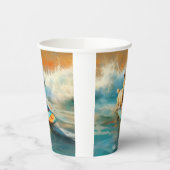 Biewer Terrier Strand Surfen Schilderen  Papieren Bekers (Links)