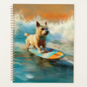 Biewer Terrier Strand Surfen Schilderij Planner (Voorkant)