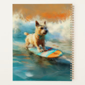 Biewer Terrier Strand Surfen Schilderij Planner (Achterkant)