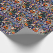 Biewer Terrier Trick-or-Treating Halloween kostuum Cadeaupapier (Hoek)