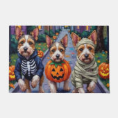 Biewer Terrier Trick-or-Treating Halloween kostuum Deurmat (Voorkant)