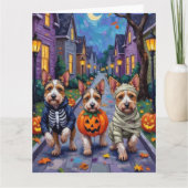 Biewer Terrier Trick-or-Treating Halloween kostuum Kaart (Voorkant)