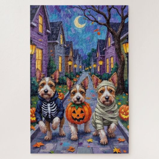 Biewer Terrier Trick-or-Treating Halloween kostuum Legpuzzel (Verticaal)