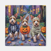 Biewer Terrier Trick-or-Treating Halloween kostuum Magneet (Voorkant)