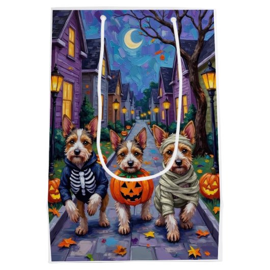 Biewer Terrier Trick-or-Treating Halloween kostuum Medium Cadeauzakje (Achterkant)
