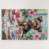 Biewer Terrier Valentine's Day Heart Tea Party Legpuzzel (Horizontaal)