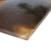 Biewer Terrier With Christmas Lights Holiday Snijplank (Hoek)