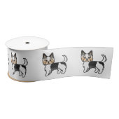 Biewer Terrier Yorkshire Terrier Cartoon Dogs Satijnen Lint (Spoel)