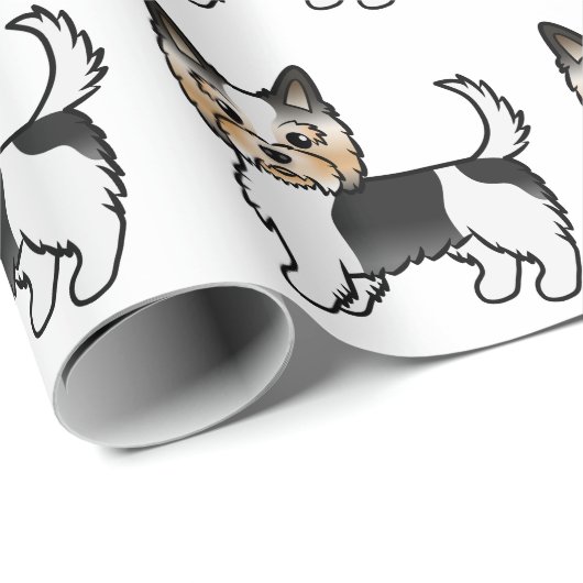 Biewer Terrier Yorkshire Terrier Cute Dog Pattern Cadeaupapier (Rol Hoek)