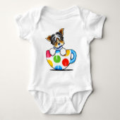 Biewer Yorkie Polka Dot Cup Romper (Voorkant)
