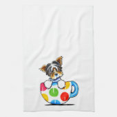 Biewer Yorkie Polka Dot Cup Theedoek (Verticaal)