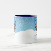 Biewer Yorkie Reindeer Mok voor tweetangs kerstmis (Center)